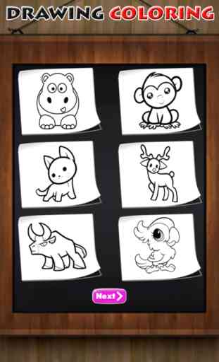 Drawing Animal on Sketch line and Coloring for Kid 3