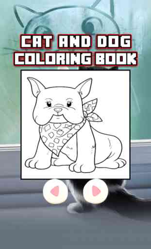 El gato y el perro para colorear gatito gráfico de 2