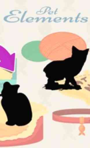 Gatos y gatitos Sombra juego de las coincidencias 3