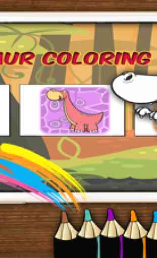 Juegos de colorear dinosaurios para niños gratis 1