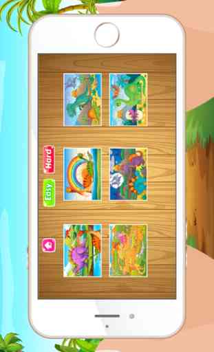 Juegos de dinosaurios para niños gratis - Juegos de puzzles para el preescolar y niños pequeños 2