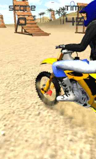 Motocross Playa 3D Saltando 1