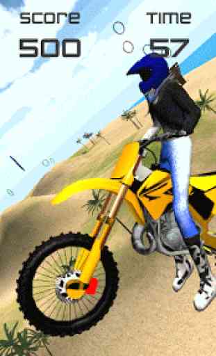 Motocross Playa 3D Saltando 2