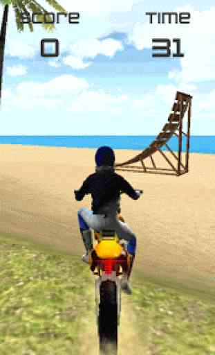 Motocross Playa 3D Saltando 3