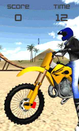 Motocross Playa 3D Saltando 4