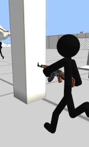 Stikman tirador de pistola 3D 1