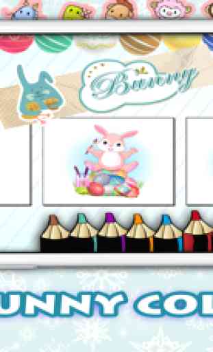 Conejo de Pascua Juegos de colorear para niños 2