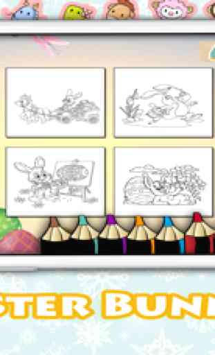 Conejo de Pascua Juegos de colorear para niños 3