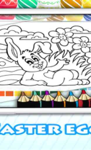 Conejo de Pascua Juegos de colorear para niños 4