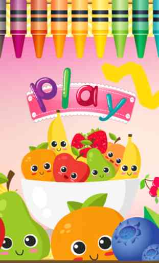 Fruit Vocab & Paint Game - frutas dibujos juego 3