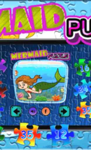 Mermaid libre rompecabezas para aprender 2