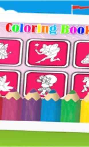 princesa hada cuento niños colorante libro 3