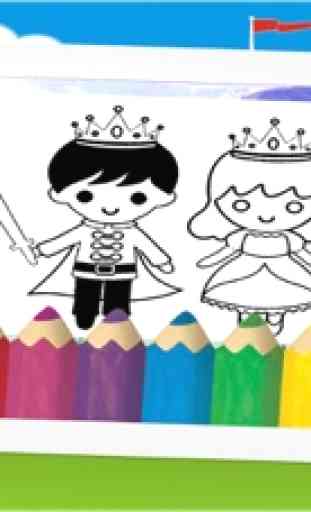 princesa hada cuento niños colorante libro 4