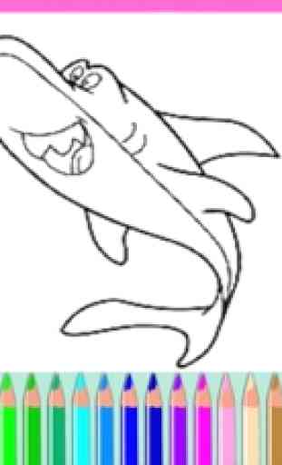 delfines tiburones para colorear animales marinos 4