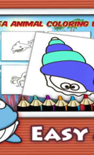 Juegos de colorear animales marinos para niños 3