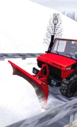 Nieve arado camion conductor 2