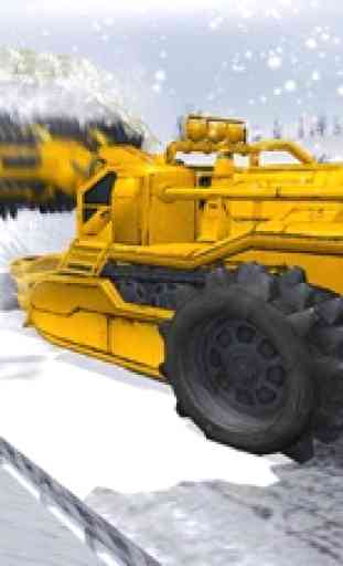 Nieve arado camion conductor 3
