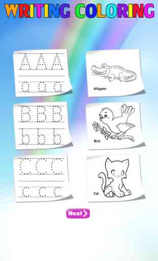 Escritura Letras ABC y Colorante Animales xa Niños 3