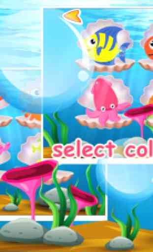 Underwater Paint Game - imagen animales de colores 1