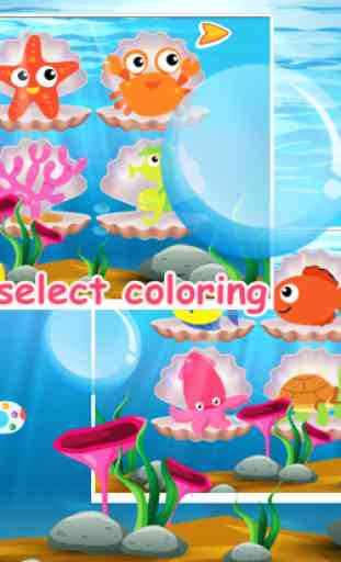 Underwater Paint Game - imagen animales de colores 2