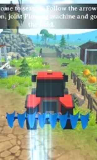 Block Farming Tractor Sim 2