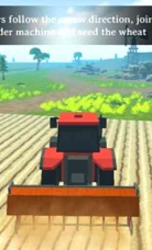 Block Farming Tractor Sim 3
