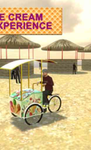 Playa helados entrega bicicletas y jinete juego 1