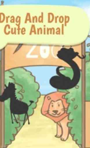 Lindo animales de zoológico Vocabulario juego 2