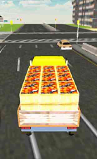 Granja transportista de frutas camiones y entrega 3