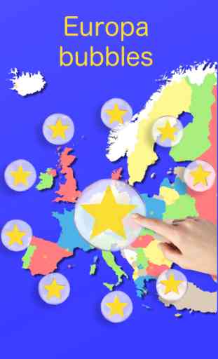 Europa Bubbles Lite: Países y Capitales de Europa. Questionario con mapa de geografía europea para los niños y todos! 1