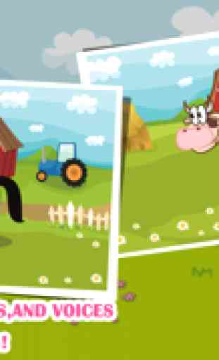Farm Animals Niño Preescolar GRATIS - Todo en 1 Educativos Rompecabezas Juegos para Niños 2