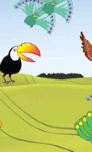 Los pájaros que vuelan, juegos para niños y bebés: descubrir las especies de aves! juego educativo - GRATIS 4