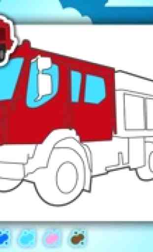Actividades con Camiones de Bomberos para Niños: puzles, colorear, memoria... 2