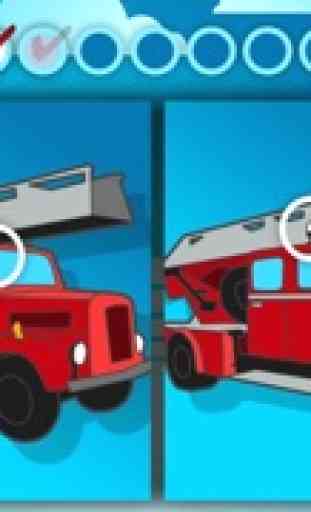 Actividades con Camiones de Bomberos para Niños: puzles, colorear, memoria... 3