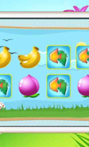 Juegos para Niños Frutas Y Pescados Preescolar Educación a juego 2