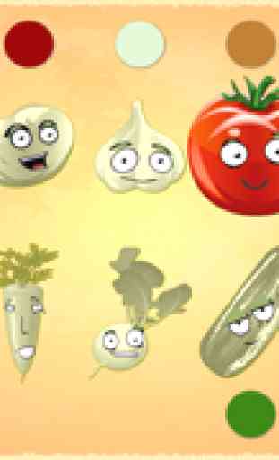 Verduras divertidas! Juegos educativos para niños 4