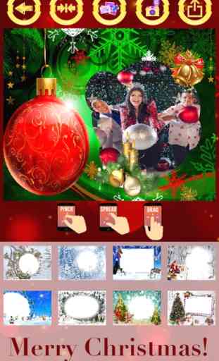 Marcos de fotos de Feliz Navidad - crear tarjetas 1