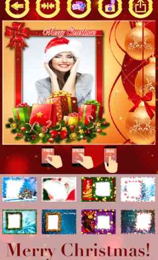 Marcos de fotos de Feliz Navidad - crear tarjetas 2