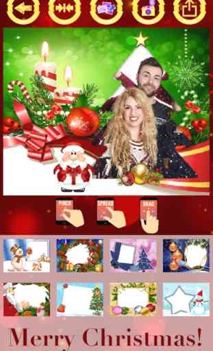 Marcos de fotos de Feliz Navidad - crear tarjetas 3