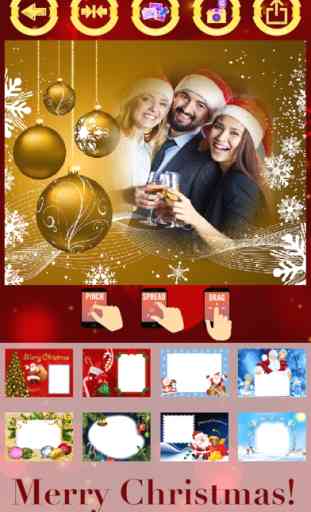 Marcos de fotos de Feliz Navidad - crear tarjetas 4
