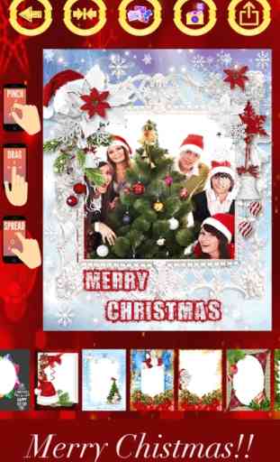 Marcos de fotos Feliz Navidad - tarjeta vertical 1