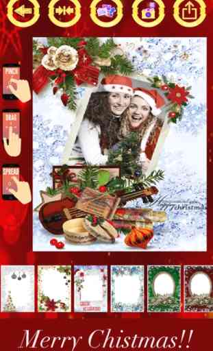 Marcos de fotos Feliz Navidad - tarjeta vertical 3