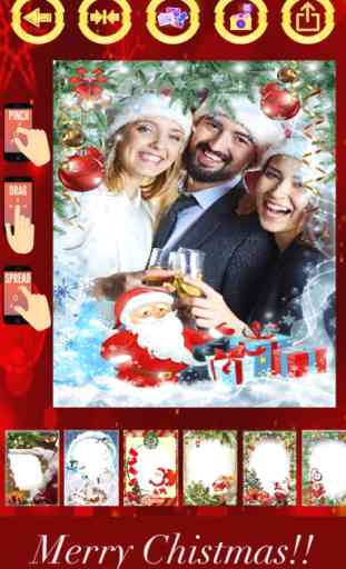Marcos de fotos Feliz Navidad - tarjeta vertical 4