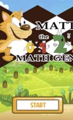 Matt del genio de la matemáticas Estudiante Aventu 1