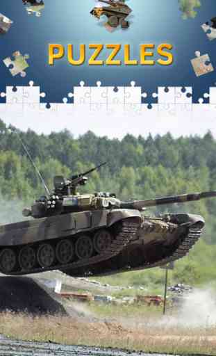 Tanque militar puzzle para adultos. Premium 1