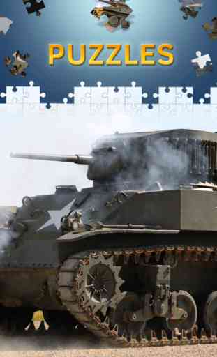 Tanque militar puzzle para adultos. Premium 3