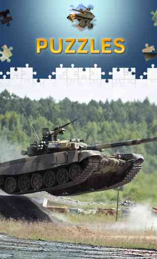 Tanque militar puzzle para adultos. Premium 4