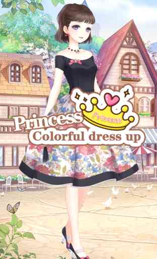 Colorido princesa vestir - vestir niña de juego 4