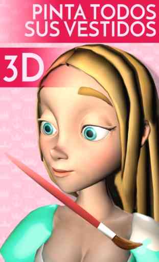 Libro para colorear princesas 3D - Juego de pintar 2