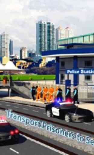 Policía Elevado Bus Simulador: Prisión Transporte 3